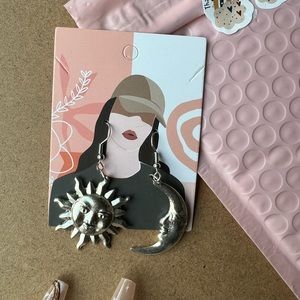 Sun and moon earrings